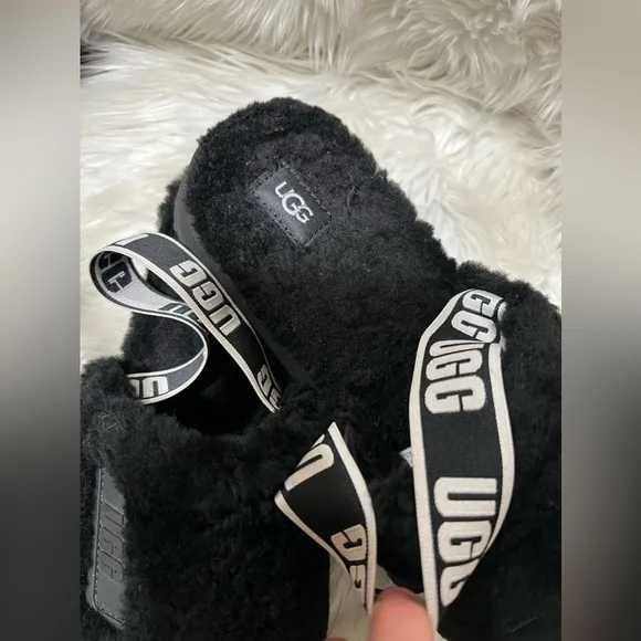 UGG Disco Slide Fur Sandals