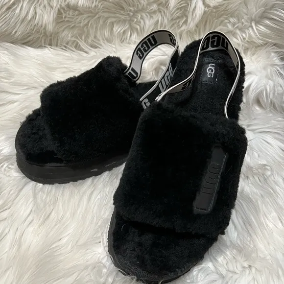 UGG Disco Slide Fur Sandals
