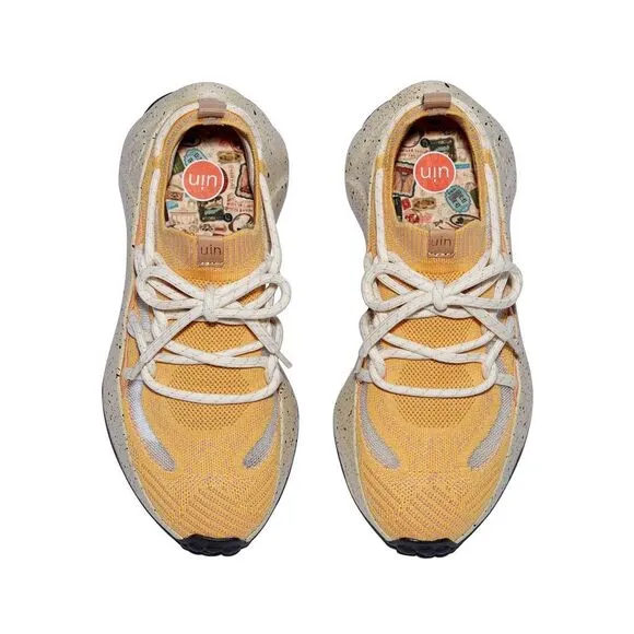 UIN Women's Sneakers Walking Casual Travel Shoes (AMBER YELLOW SEVILLA 5)