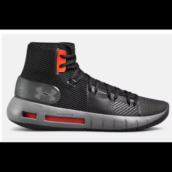 Under Armour HOVR Havoc Black Graphic Lace-Up Drive 5 Basketball Sneakers 9.5