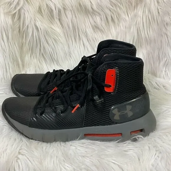 Under Armour HOVR Havoc Black Graphic Lace-Up Drive 5 Basketball Sneakers 9.5