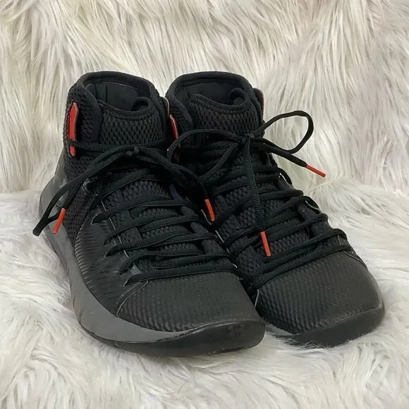 Under Armour HOVR Havoc Black Graphic Lace-Up Drive 5 Basketball Sneakers 9.5