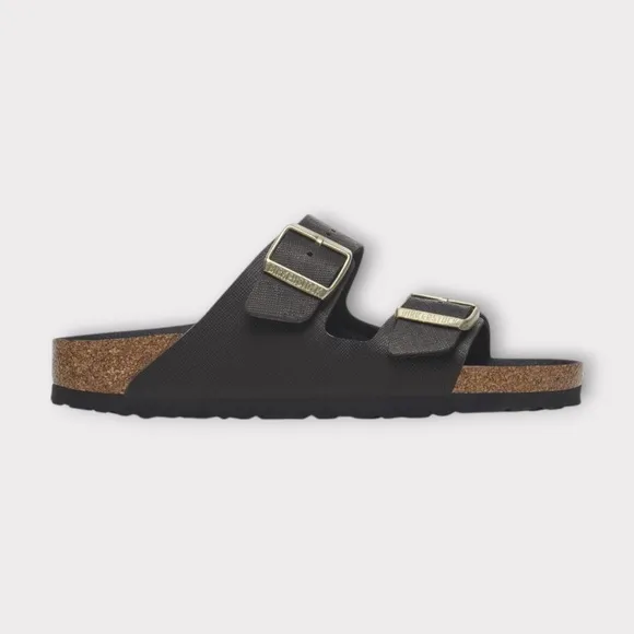 Unisex Birkenstock Arizona BS Slide Sandals, Saffiano Black. 1029493
