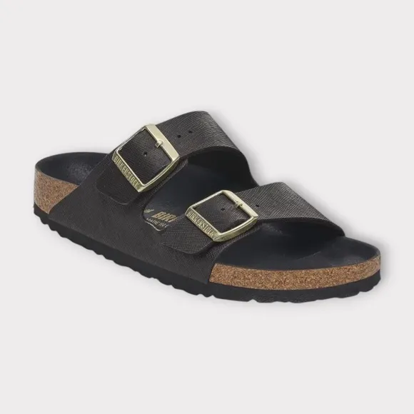 Unisex Birkenstock Arizona BS Slide Sandals, Saffiano Black. 1029493