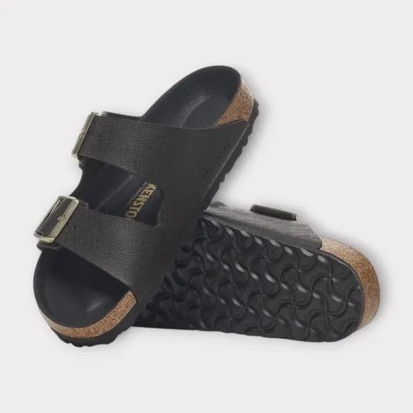 Unisex Birkenstock Arizona BS Slide Sandals, Saffiano Black. 1029493