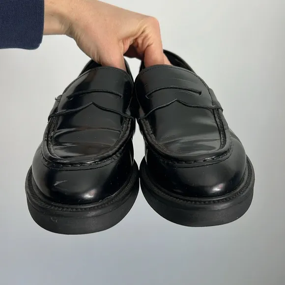 Vagabond Shoemakers Alex W Loafers black patent leather penny preppy traditional