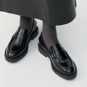 Vagabond Shoemakers Alex W Loafers black patent leather penny preppy traditional
