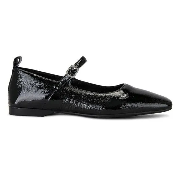 Vagabond Shoemakers Flats Delia black patent leather ballet shoes Revolve 37 7