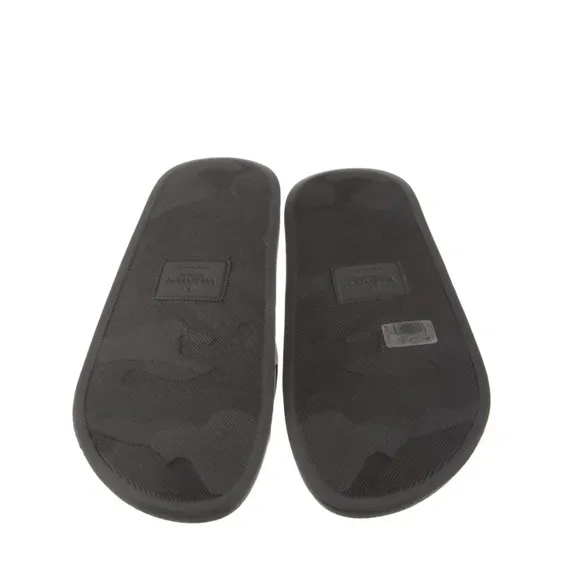 Valentino Black Slides with White Logo