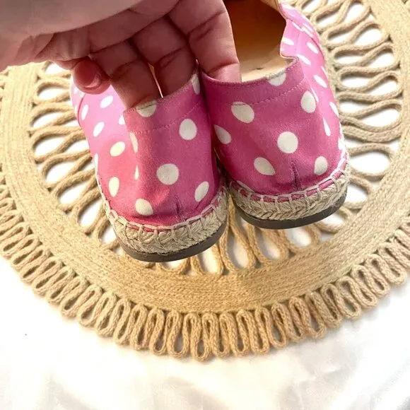 Valentino Garavani Hot Pink Polka Dot Espadrille Flats Size EU 38