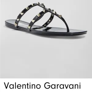 Valentino Garavani Rockstud T-Strap Slide Sandals, Size 41