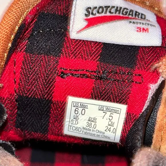 Vans Sk8-Hi MTE Scotchgard Plaid Lined High Top Sneakers Women’s 7.5 Men’s 6