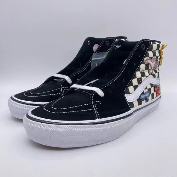 Vans Skateistan x Skate SK8-HI 'Checkerboard' Men's Sneakers   -   Size:  11.5