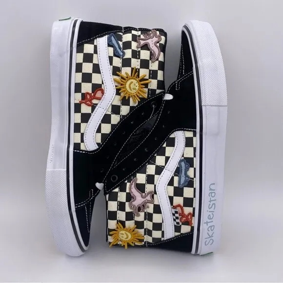 Vans Skateistan x Skate SK8-HI 'Checkerboard' Men's Sneakers   -   Size:  11.5