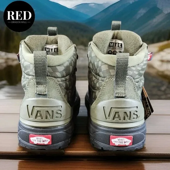 Vans UltraRange Exo Hi Gore Tex MTE 2 Grape Leaf Check Green Boot - Men's Sz 9.5