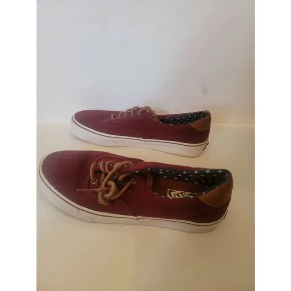 Vans Unisex Maroon Low Top Classic Lace-Up Canvas Sneakers Size 8.5