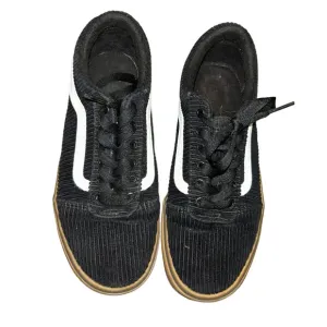 Vans YOUTH WARD (CORDUROY FLEECE) BLACK/WHITE 4.5Y kids sneakers