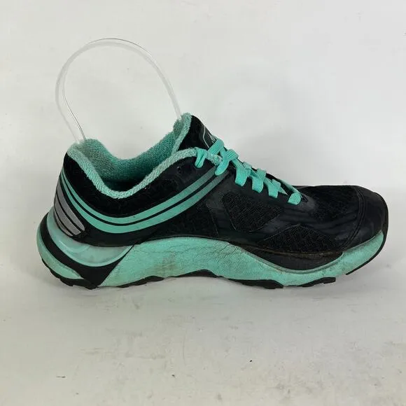 Vasque Trailbender Sneaker Women's 7 Black Green Lace-Up Trail Running Shoes