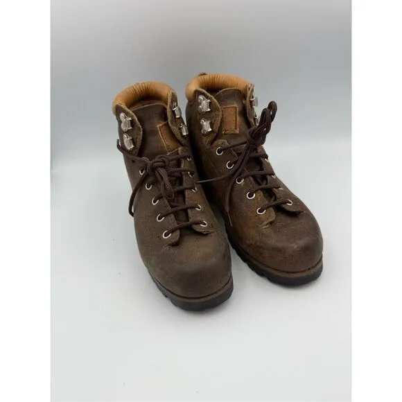 Vasque Vintage Brown Skywalk Cowhide Lace-Up Hiking Boots Size 5.5