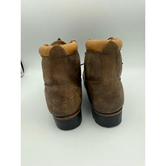 Vasque Vintage Brown Skywalk Cowhide Lace-Up Hiking Boots Size 5.5