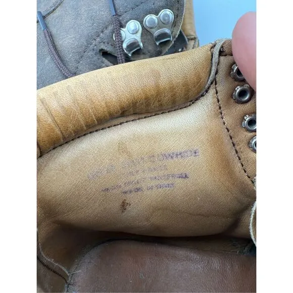 Vasque Vintage Brown Skywalk Cowhide Lace-Up Hiking Boots Size 5.5
