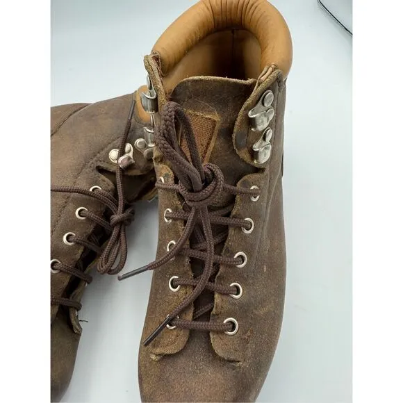 Vasque Vintage Brown Skywalk Cowhide Lace-Up Hiking Boots Size 5.5