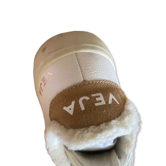 Veja Campo Fured leather white desert sneakers shoes Revolve 36 5