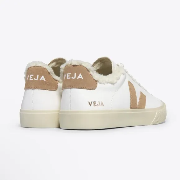 Veja Campo Fured leather white desert sneakers shoes Revolve 36 5