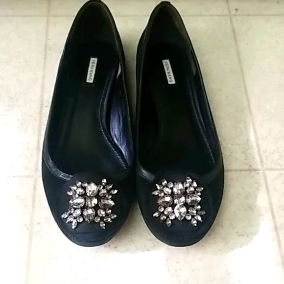 VERA WANG (luxury line) jewelled ballet flats