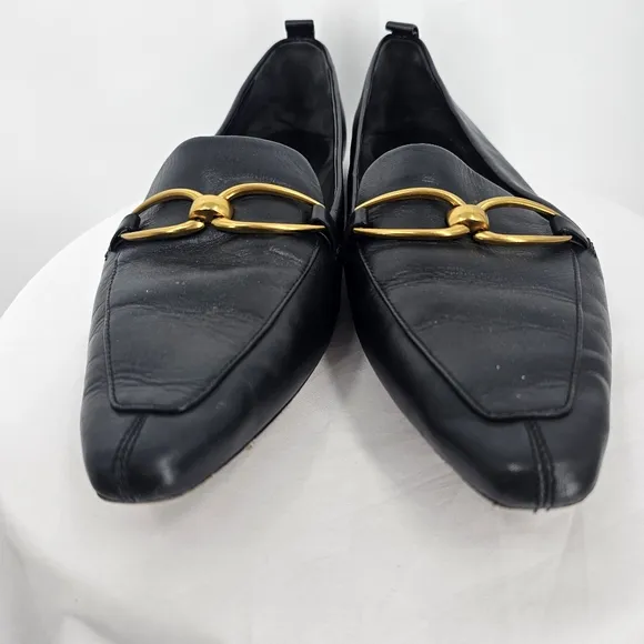 Veronica Beard Champlain Black Leather Loafers | Size 11 Slip-On Classics