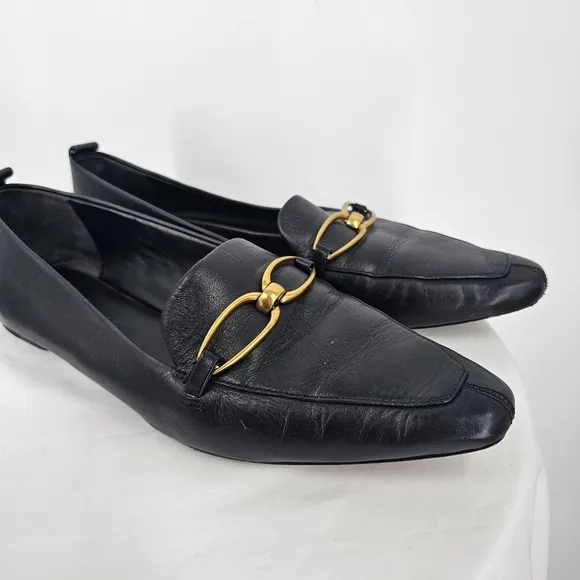 Veronica Beard Champlain Black Leather Loafers | Size 11 Slip-On Classics