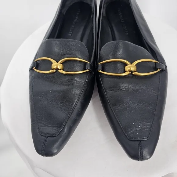 Veronica Beard Champlain Black Leather Loafers | Size 11 Slip-On Classics