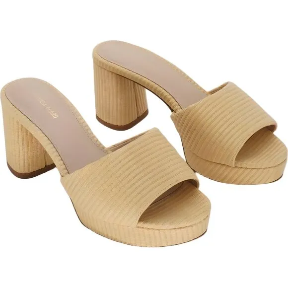 Veronica Beard Dali Platform Slide Sandal Women 8.5 M Excellent Condition