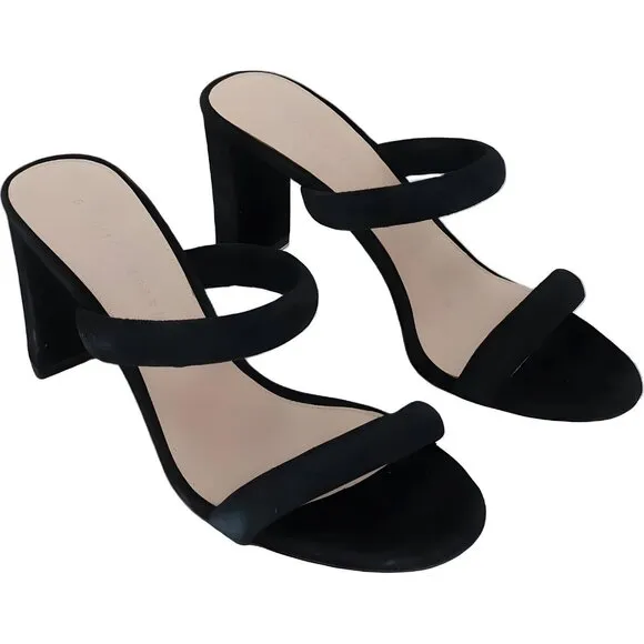 Veronica Beard Gauley Slide Black Sandals Size 8.5 M Women