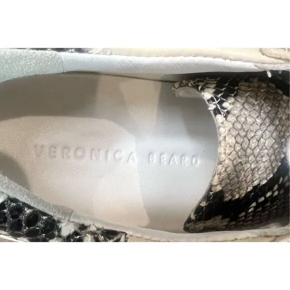 VERONICA BEARD Natural Python Ivory Leather Sneaker NWOB Size 5 1/2