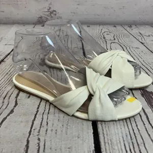 Veronica Beard Sandals Womens 6 White‎ Seraphina Slide Leather Top Knot