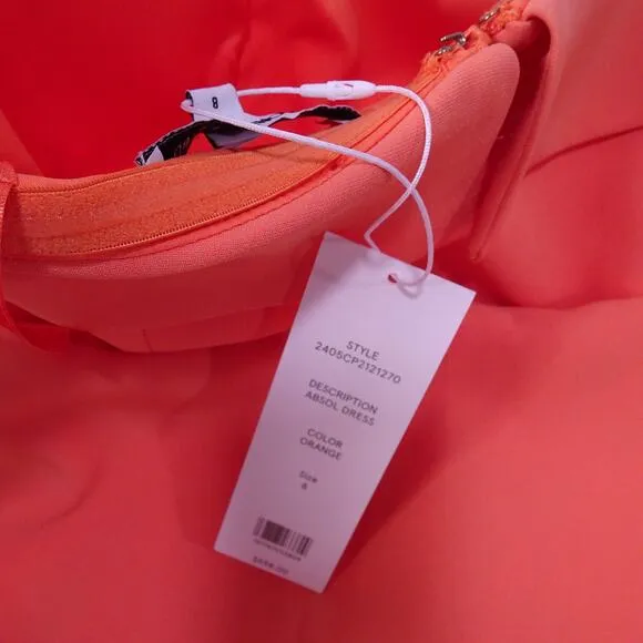 Veronica Beard Women's Absol Strapless Pencil Maxi Dress Sz 4 and 8 598 Orange