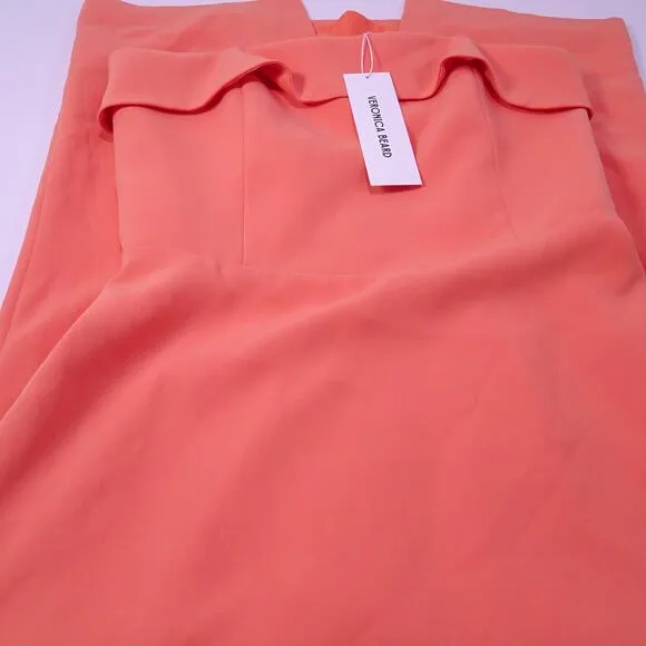 Veronica Beard Women's Absol Strapless Pencil Maxi Dress Sz 4 and 8 598 Orange