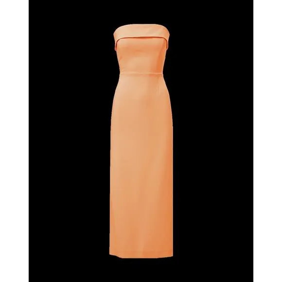Veronica Beard Women's Absol Strapless Pencil Maxi Dress Sz 4 and 8 598 Orange