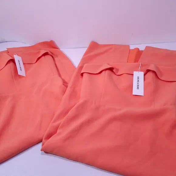 Veronica Beard Women's Absol Strapless Pencil Maxi Dress Sz 4 and 8 598 Orange