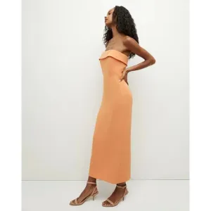 Veronica Beard Women's Absol Strapless Pencil Maxi Dress Sz 4 and 8 598 Orange