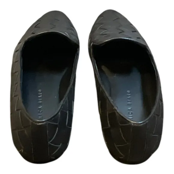 VERONICA BEARD Women’s Griffin Basket Weave Loafer Black Leather Size 8.5