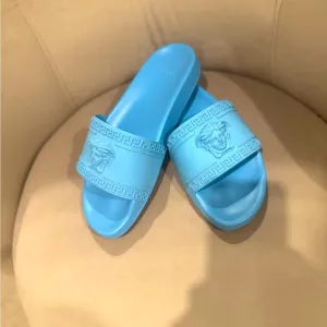 Versace Blue Slides