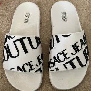 Versace Jeans Collection Black and White Slides