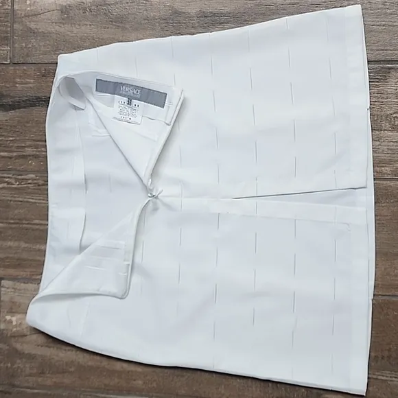 VERSACE Jeans Couture ITIERRE  Banded White Pencil Skirt Size 26