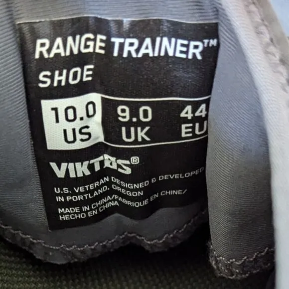 Viktos Men's 10 Range Trainer in Midwatch Outdoor Tactical Comfort Sneakers