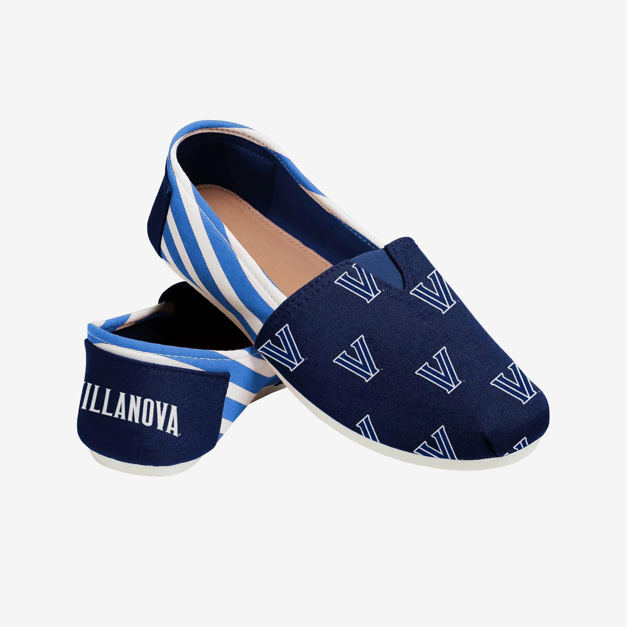 Villanova Wildcats Womens Stripe Canvas Shoe