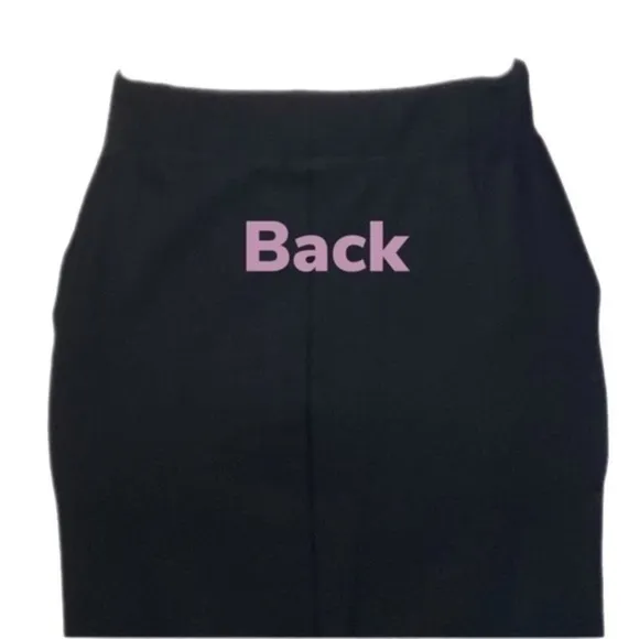 VINCE black pull-on, elastic waist pencil, midi skirt in size Small. EUC