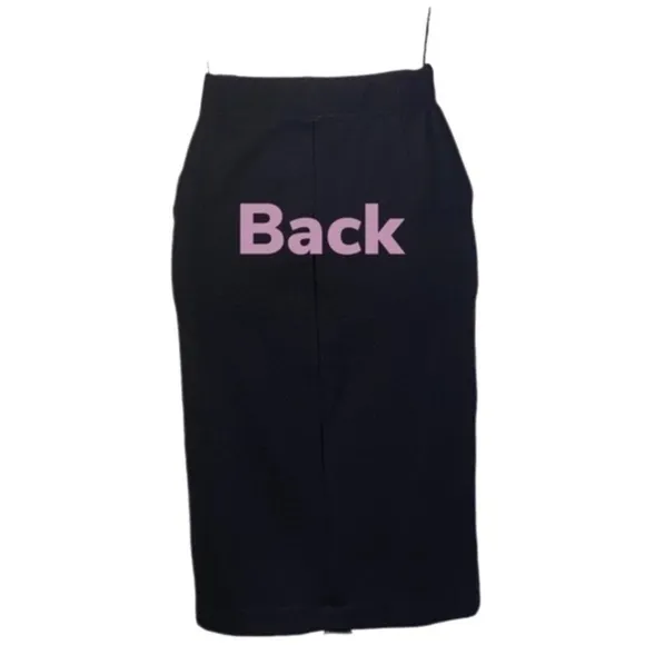 VINCE black pull-on, elastic waist pencil, midi skirt in size Small. EUC