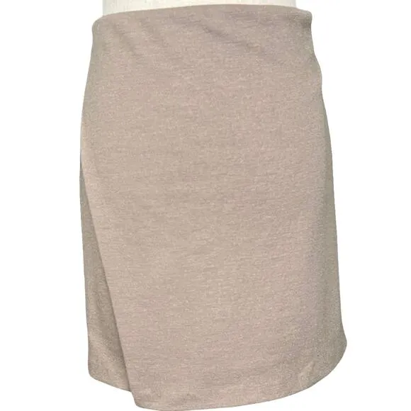 Vince Brown Designer Wool Pencil Skirt Extra Small Soft Knit Preppy Minimalist